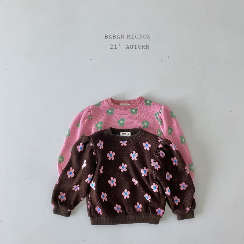 BABAR MIGNON - Korean Children Fashion - #Kfashion4kids - Floral Dot Sweatshirt - 3