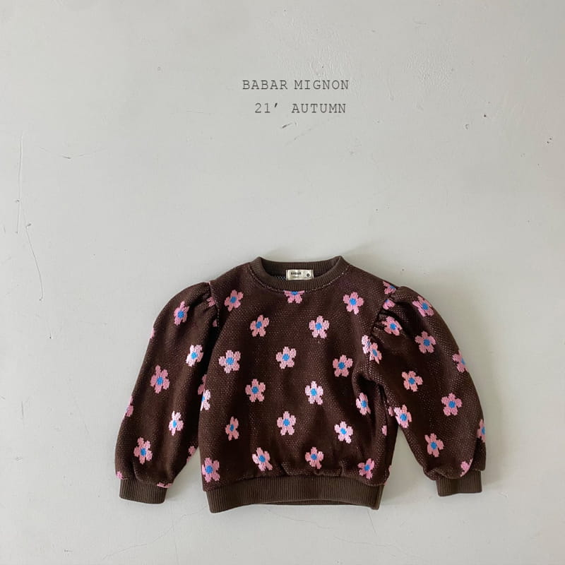 BABAR MIGNON - Korean Children Fashion - #Kfashion4kids - Floral Dot Sweatshirt - 4