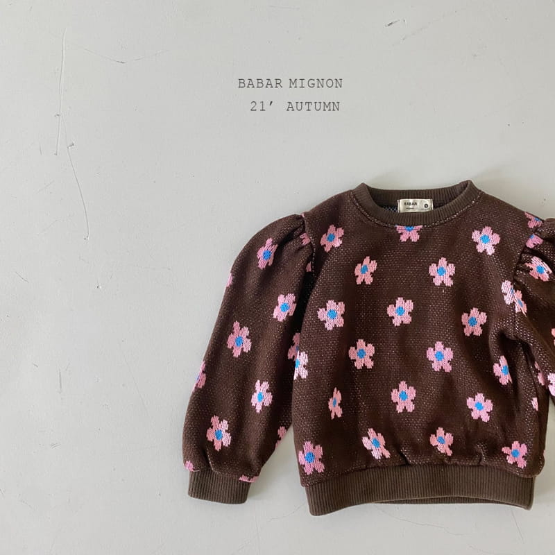 BABAR MIGNON - Korean Children Fashion - #Kfashion4kids - Floral Dot Sweatshirt - 6