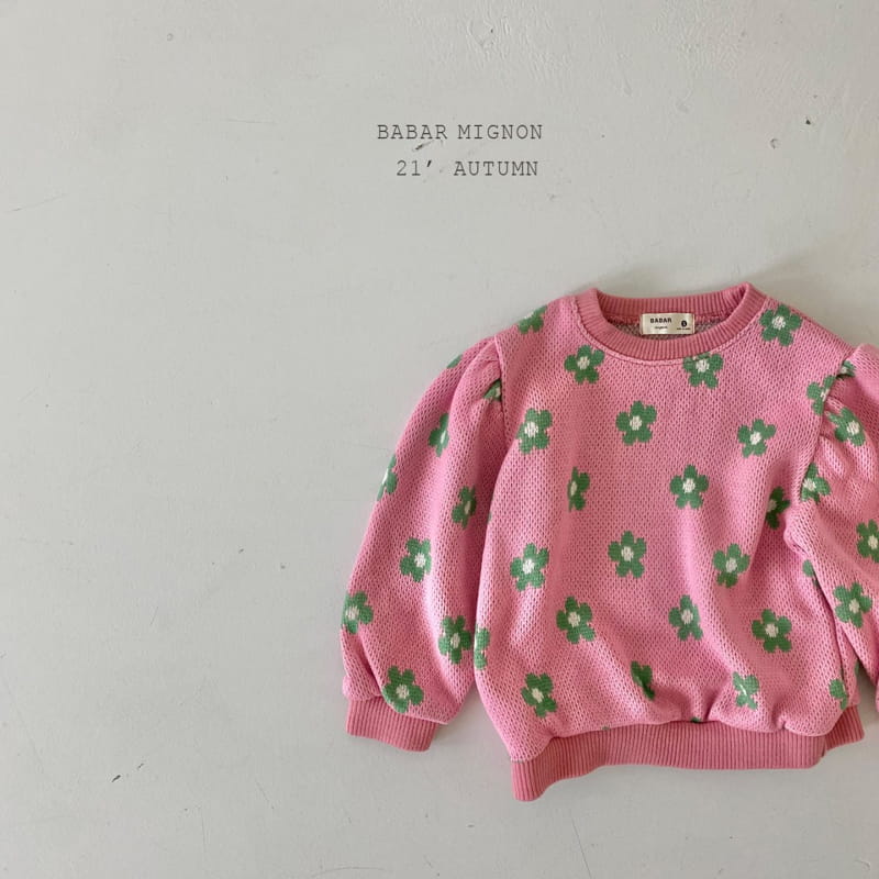 BABAR MIGNON - Korean Children Fashion - #Kfashion4kids - Floral Dot Sweatshirt - 8