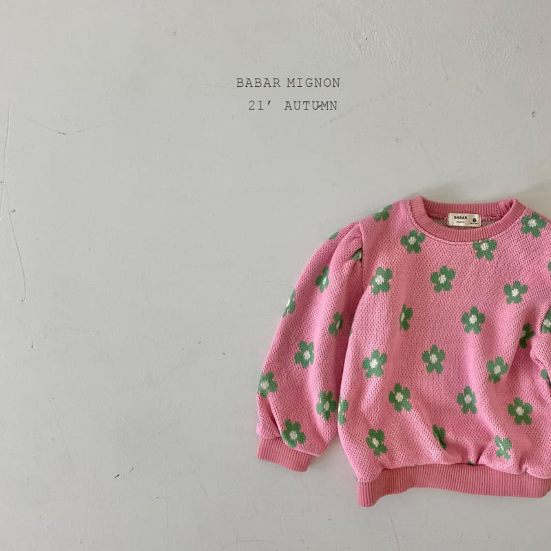 BABAR MIGNON - Korean Children Fashion - #Kfashion4kids - Floral Dot Sweatshirt - 9