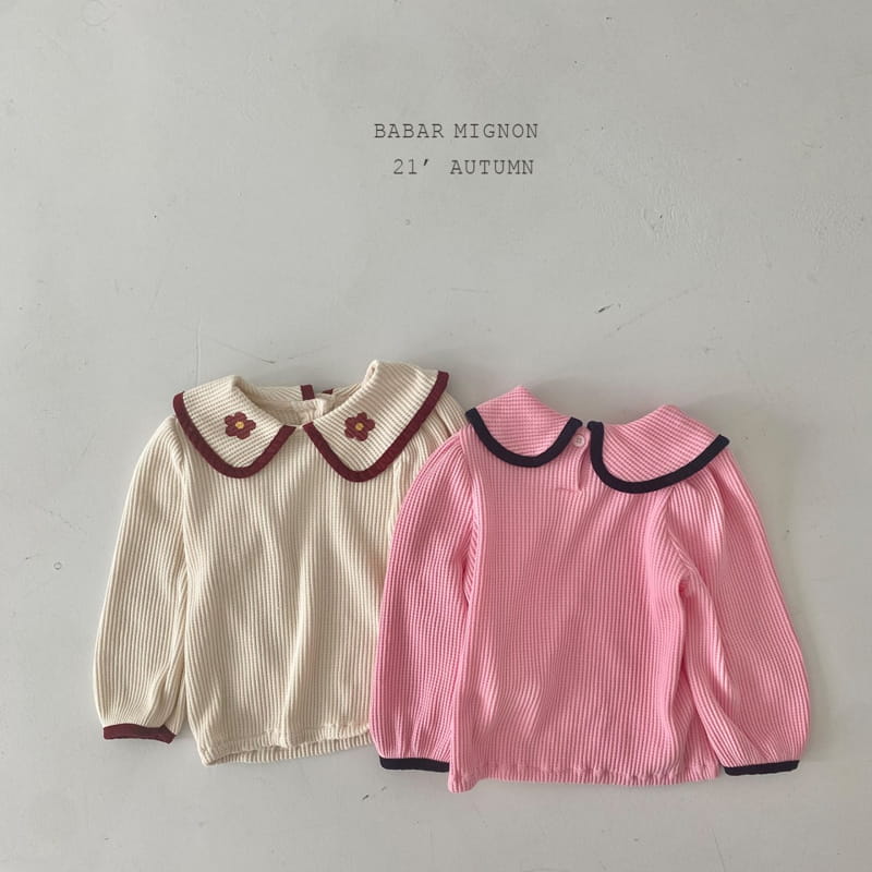 BABAR MIGNON - Korean Children Fashion - #Kfashion4kids - Flower Collar Tee - 3