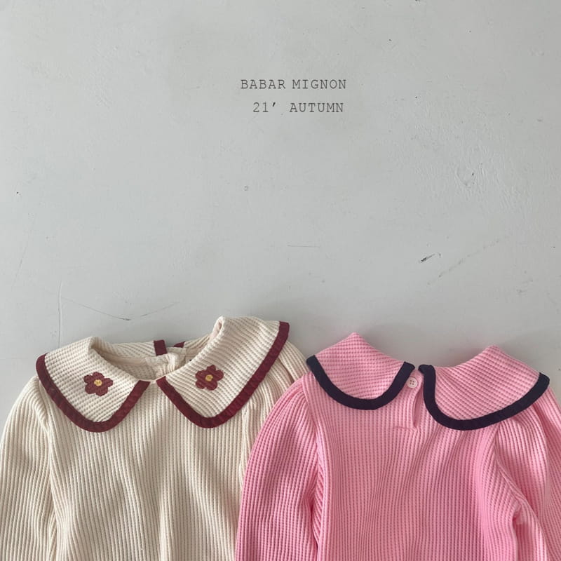 BABAR MIGNON - Korean Children Fashion - #Kfashion4kids - Flower Collar Tee - 4