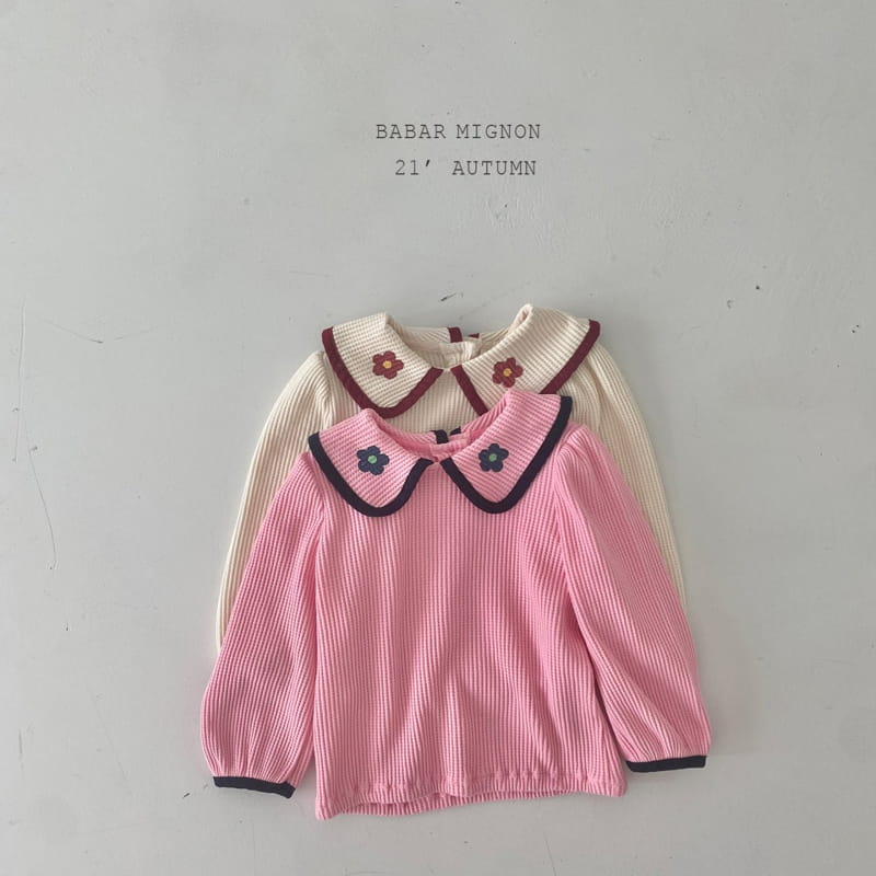 BABAR MIGNON - Korean Children Fashion - #Kfashion4kids - Flower Collar Tee - 5