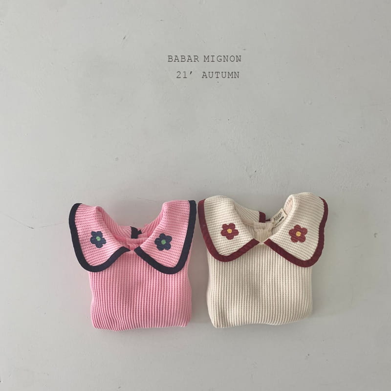 BABAR MIGNON - Korean Children Fashion - #Kfashion4kids - Flower Collar Tee - 6