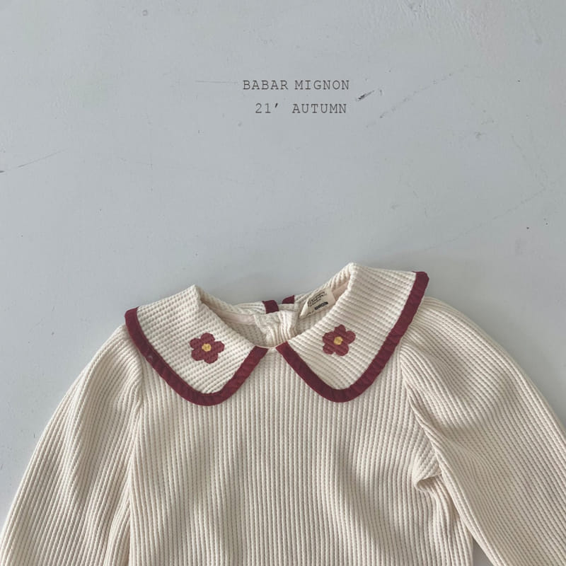 BABAR MIGNON - Korean Children Fashion - #Kfashion4kids - Flower Collar Tee - 9