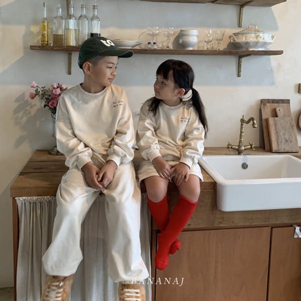 BANANA J - Korean Children Fashion - #Kfashion4kids - Stitch Top Bottom Set - 4