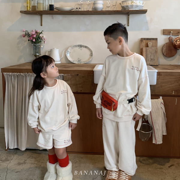 BANANA J - Korean Children Fashion - #Kfashion4kids - Stitch Top Bottom Set - 5