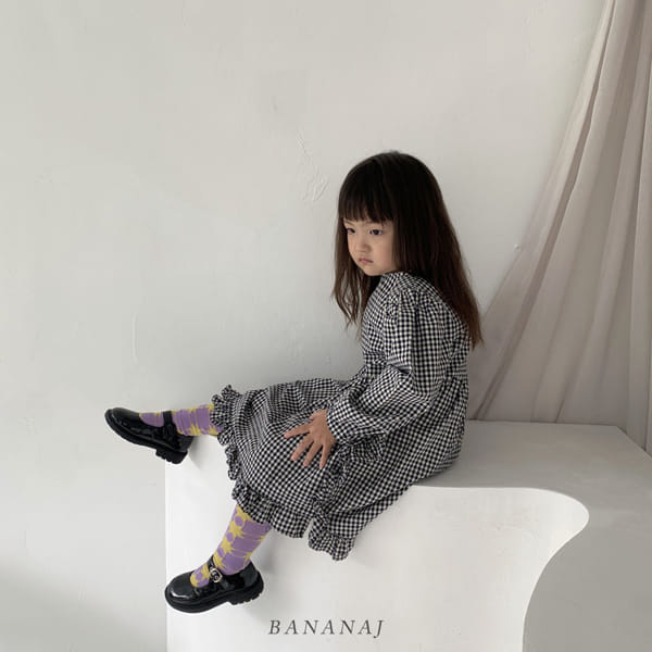 BANANA J - Korean Children Fashion - #Kfashion4kids - March Check One-piece - 2