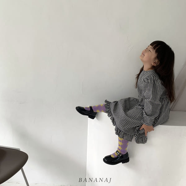BANANA J - Korean Children Fashion - #Kfashion4kids - March Check One-piece - 9