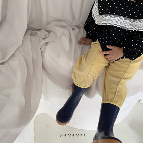 BANANA J - Korean Children Fashion - #Kfashion4kids - Adult Veloure Jogger Pants