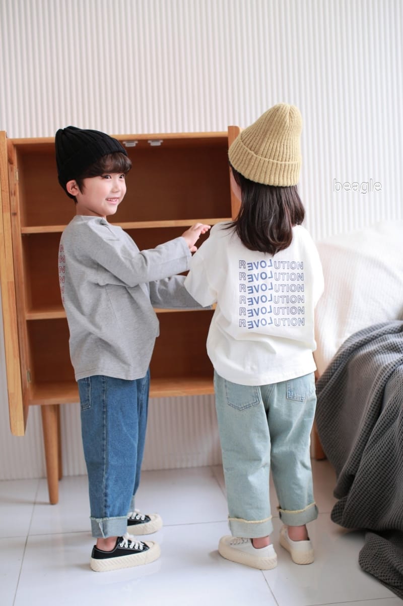 BEAGLE - Korean Children Fashion - #Kfashion4kids - Love Print Tee - 5