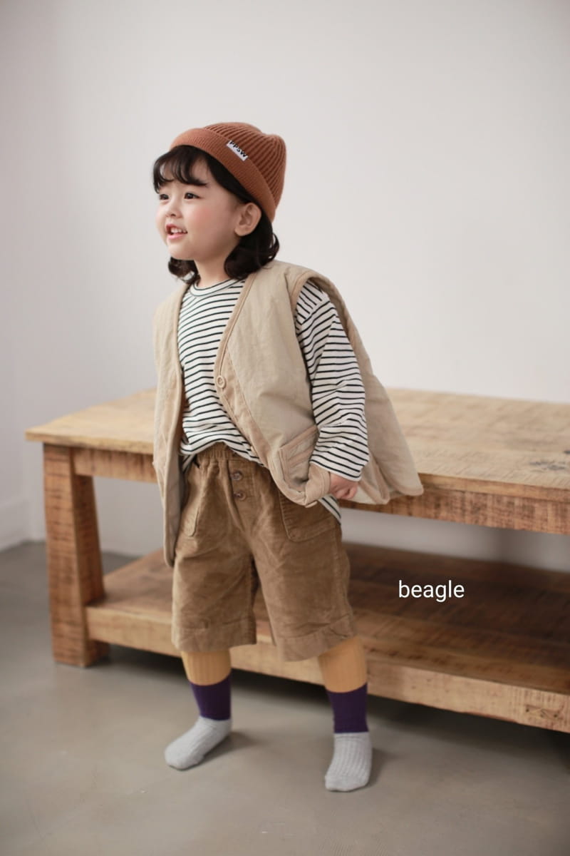 BEAGLE - Korean Children Fashion - #Kfashion4kids - Muffin Span Corduory Half Pants - 2