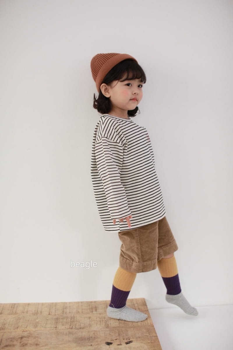 BEAGLE - Korean Children Fashion - #Kfashion4kids - Muffin Span Corduory Half Pants - 6