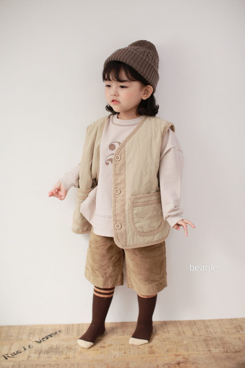 BEAGLE - Korean Children Fashion - #Kfashion4kids - Muffin Span Corduory Half Pants - 9