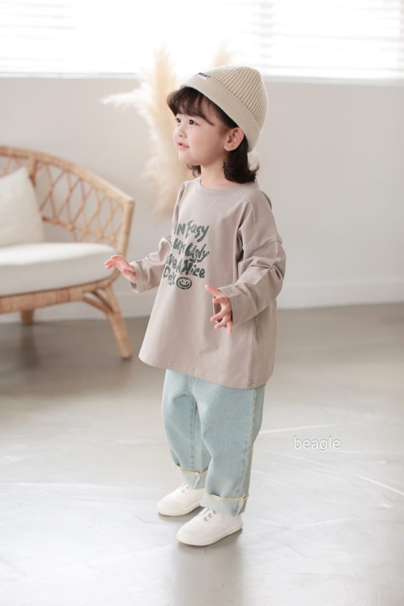 BEAGLE - Korean Children Fashion - #Kfashion4kids - Smile Lettering Tee - 2