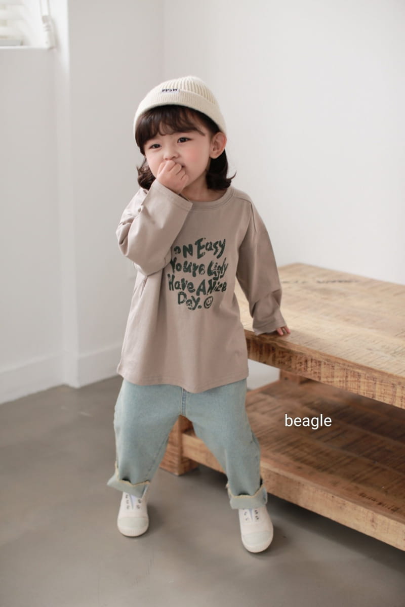 BEAGLE - Korean Children Fashion - #Kfashion4kids - Smile Lettering Tee - 3