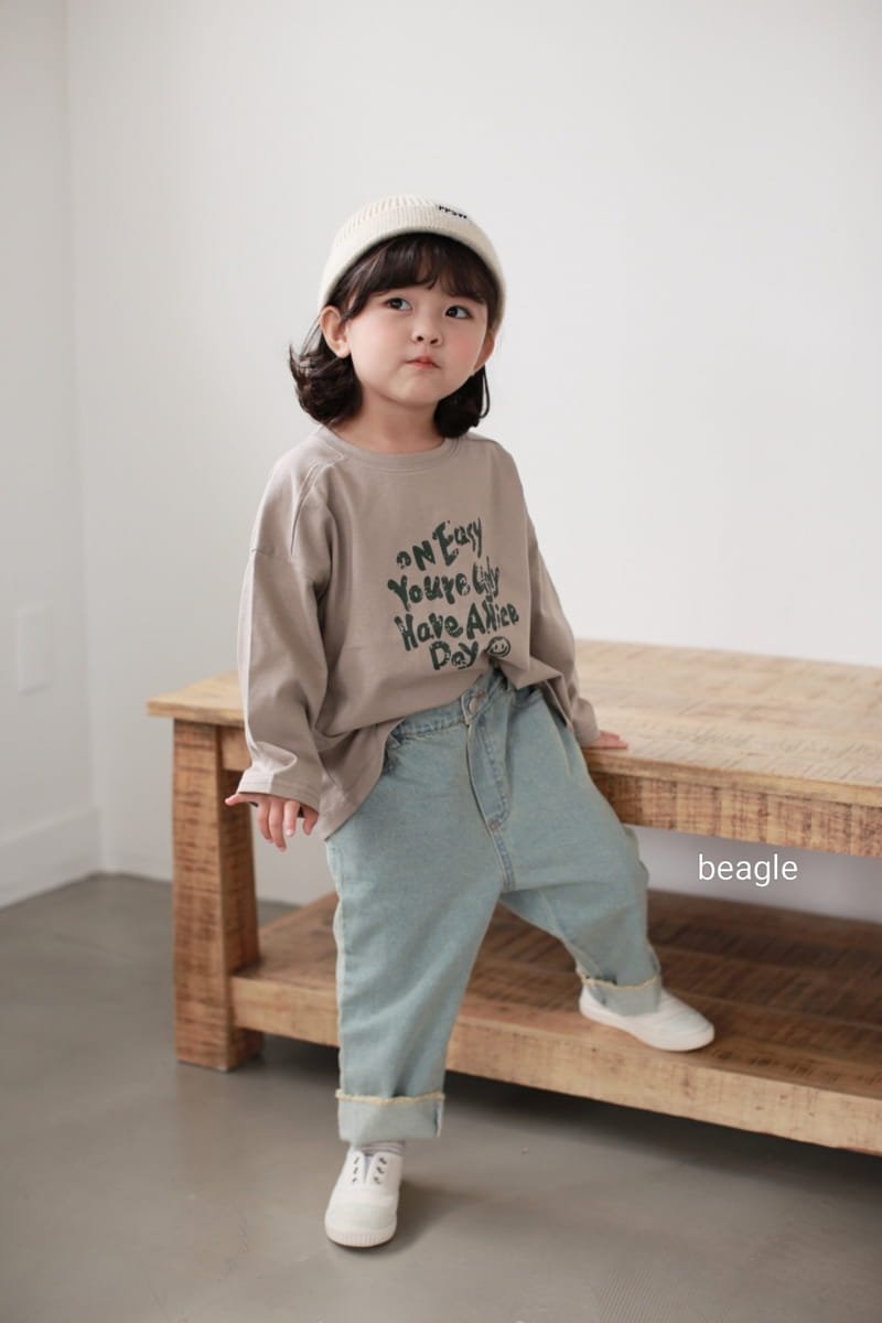 BEAGLE - Korean Children Fashion - #Kfashion4kids - Smile Lettering Tee - 4