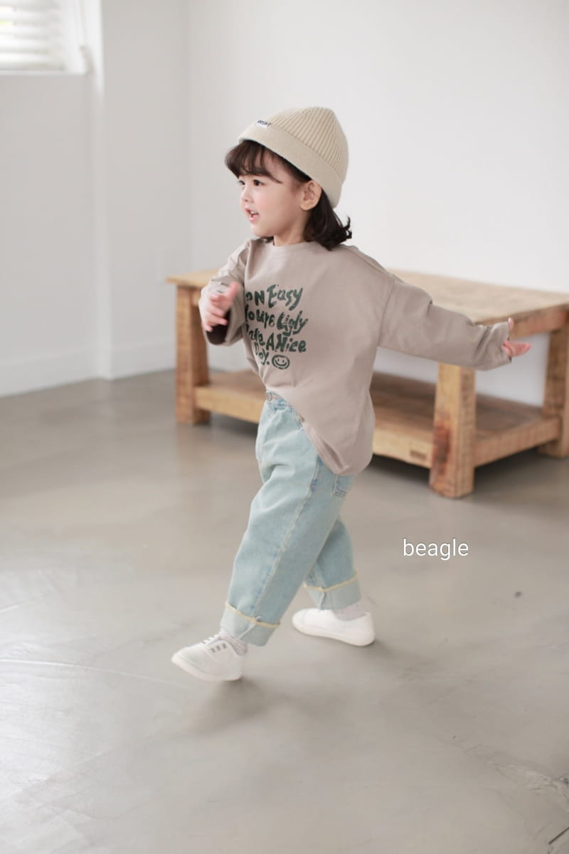 BEAGLE - Korean Children Fashion - #Kfashion4kids - Smile Lettering Tee - 5