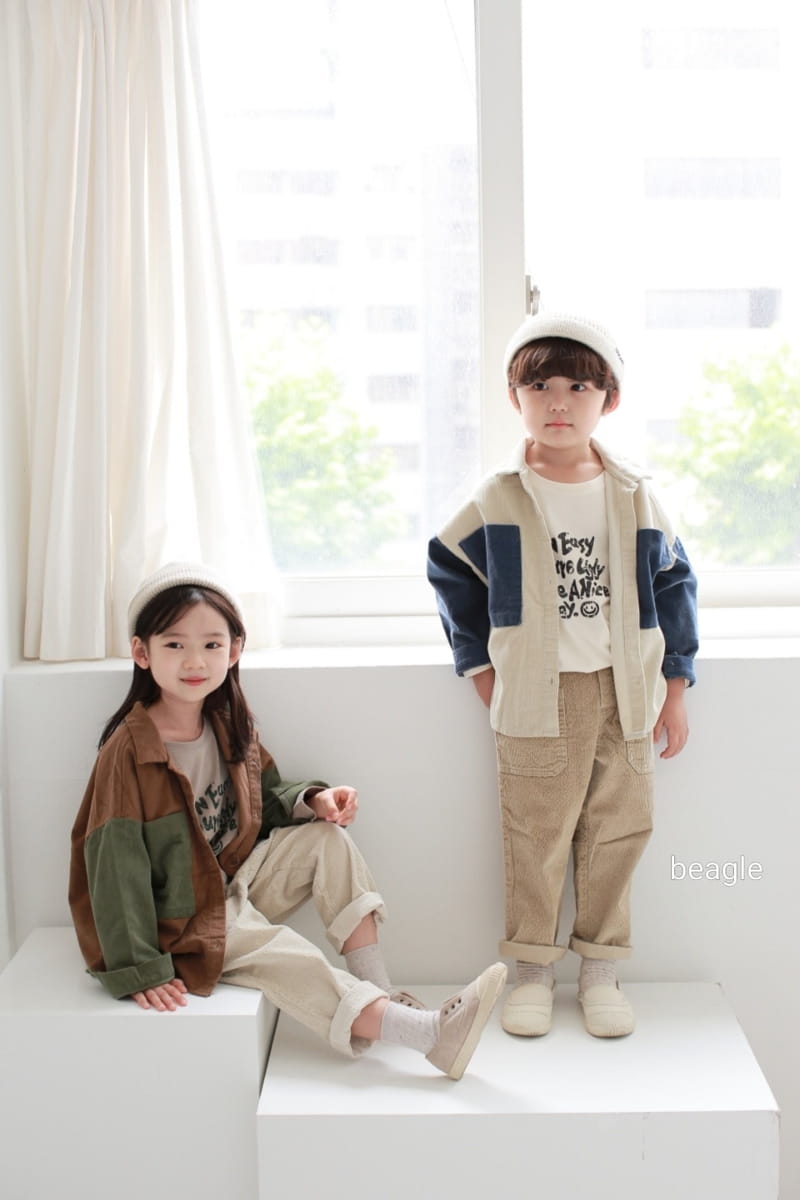 BEAGLE - Korean Children Fashion - #Kfashion4kids - Corduroy Colored Shirt
