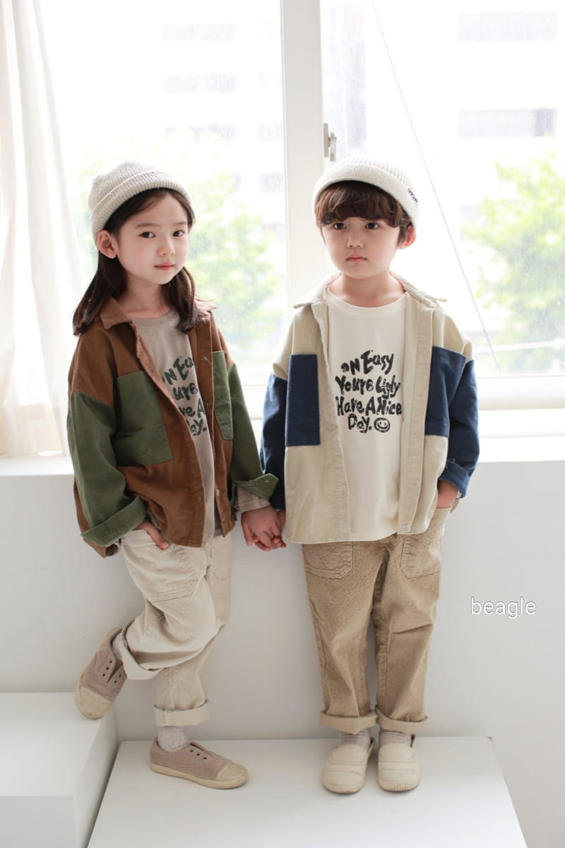 BEAGLE - Korean Children Fashion - #Kfashion4kids - Corduroy Colored Shirt - 3