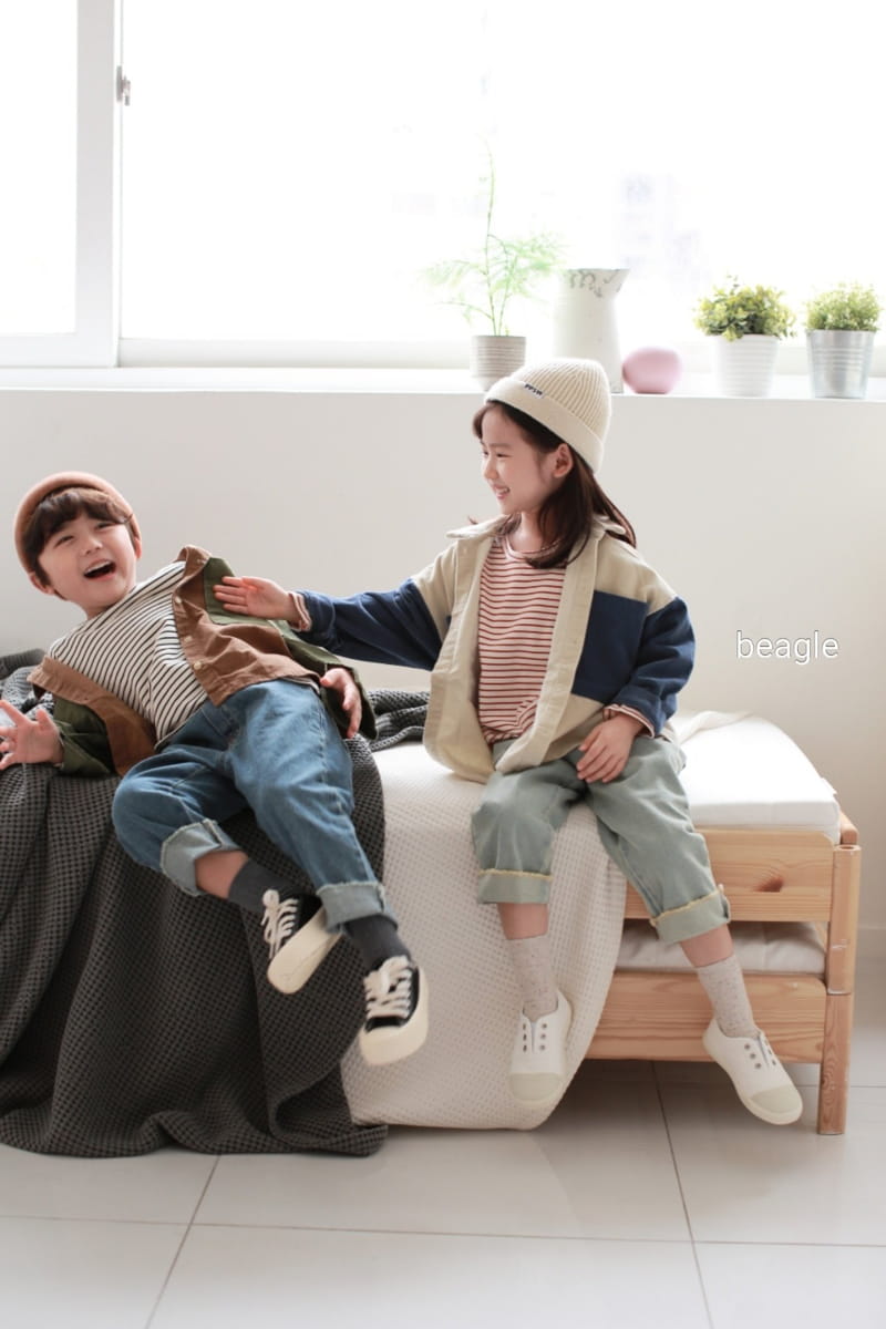 BEAGLE - Korean Children Fashion - #Kfashion4kids - Finger Stripe Tee - 12