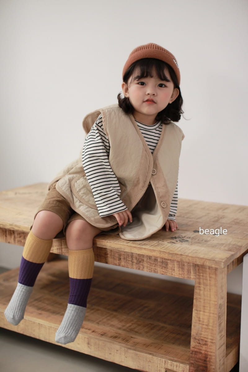 BEAGLE - Korean Children Fashion - #Kfashion4kids - Finger Stripe Tee - 6
