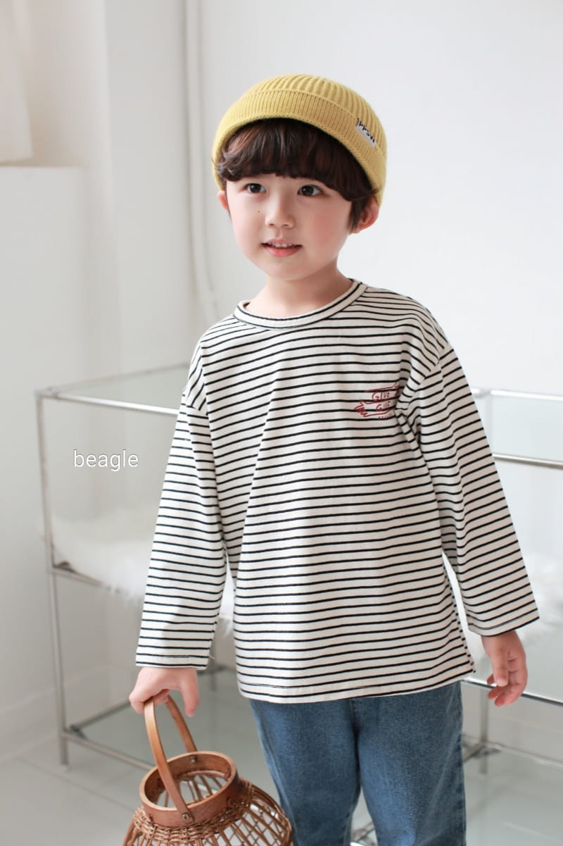 BEAGLE - Korean Children Fashion - #Kfashion4kids - Finger Stripe Tee - 8
