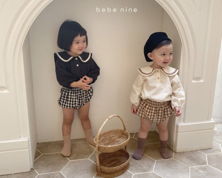BEBE NINE - Korean Children Fashion - #Kfashion4kids - Check Top Bloomer Set - 10