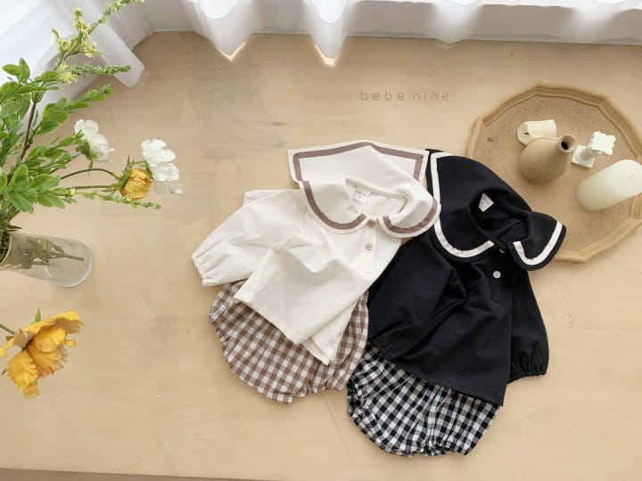BEBE NINE - Korean Children Fashion - #Kfashion4kids - Check Top Bloomer Set - 4