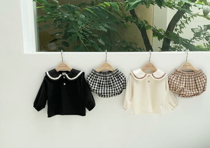 BEBE NINE - Korean Children Fashion - #Kfashion4kids - Check Top Bloomer Set - 5