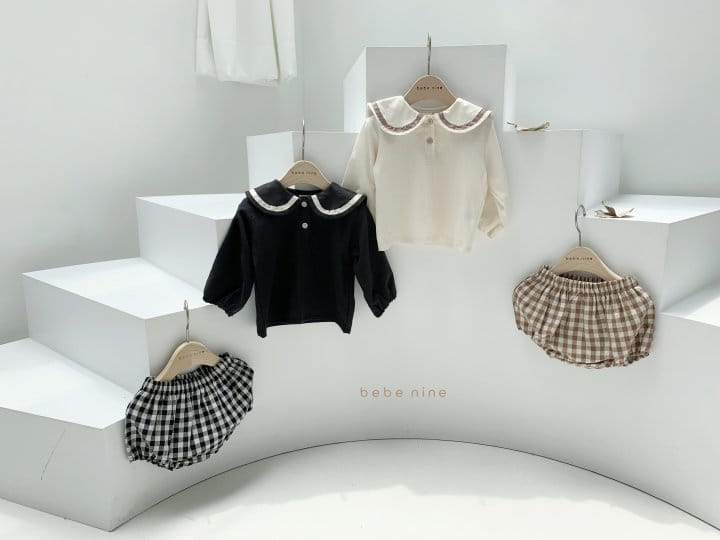 BEBE NINE - Korean Children Fashion - #Kfashion4kids - Check Top Bloomer Set - 6