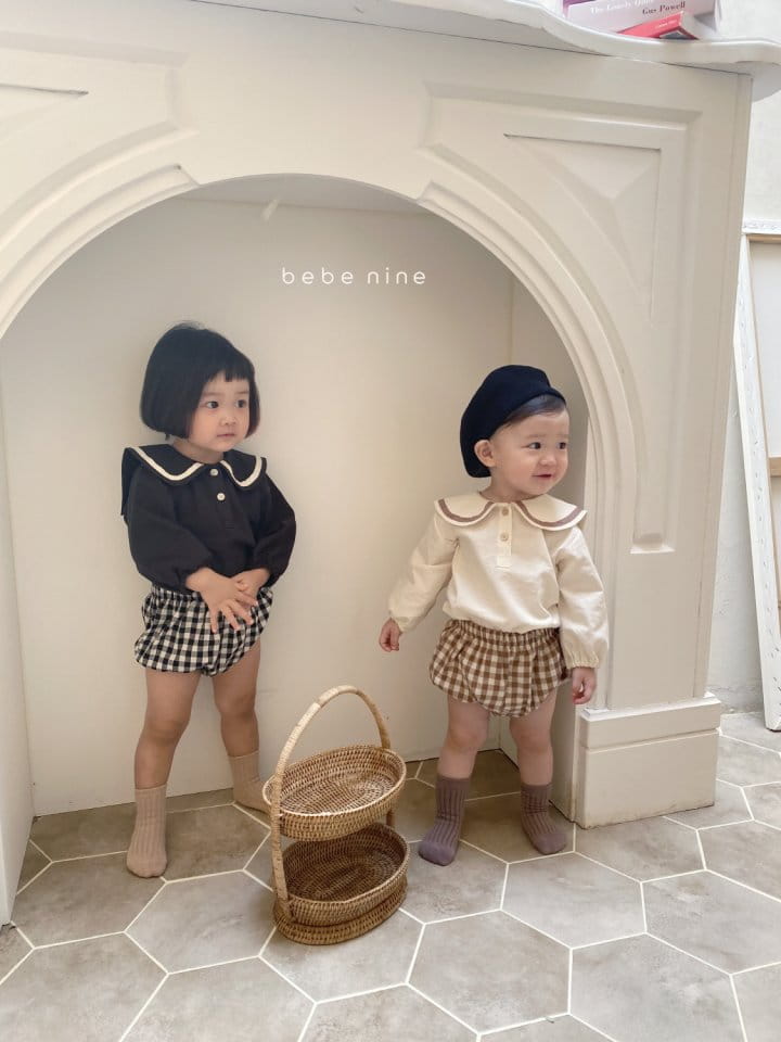 BEBE NINE - Korean Children Fashion - #Kfashion4kids - Check Top Bloomer Set - 9