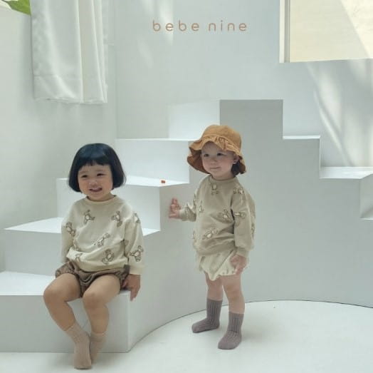 BEBE NINE - Korean Children Fashion - #Kfashion4kids - Bear Top Bloomer Set