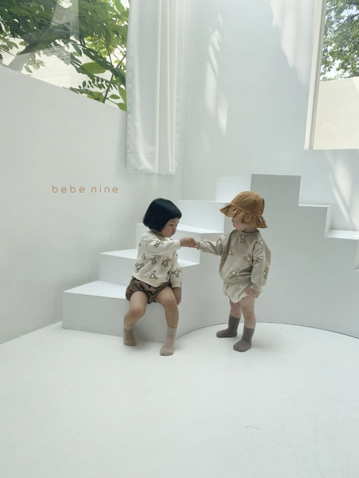 BEBE NINE - Korean Children Fashion - #Kfashion4kids - Bear Top Bloomer Set - 9