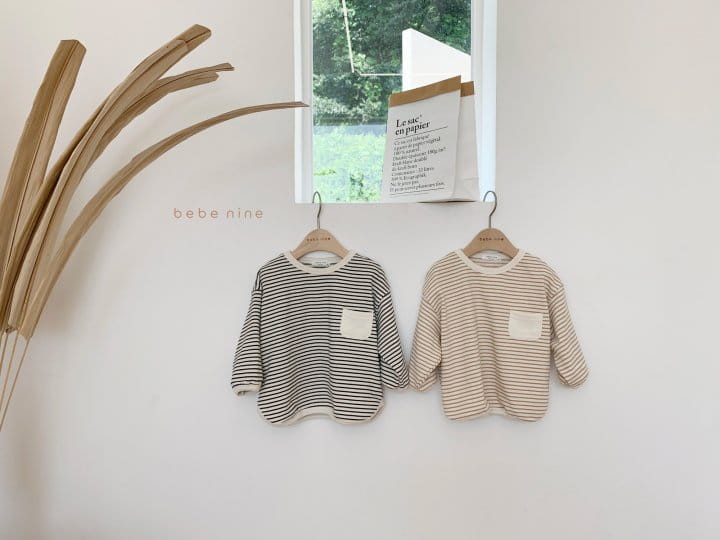 BEBE NINE - Korean Children Fashion - #Kfashion4kids - Pocket Stripes Tee - 11