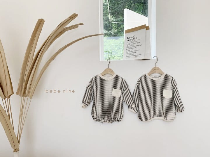 BEBE NINE - Korean Children Fashion - #Kfashion4kids - Pocket Stripes Tee - 5