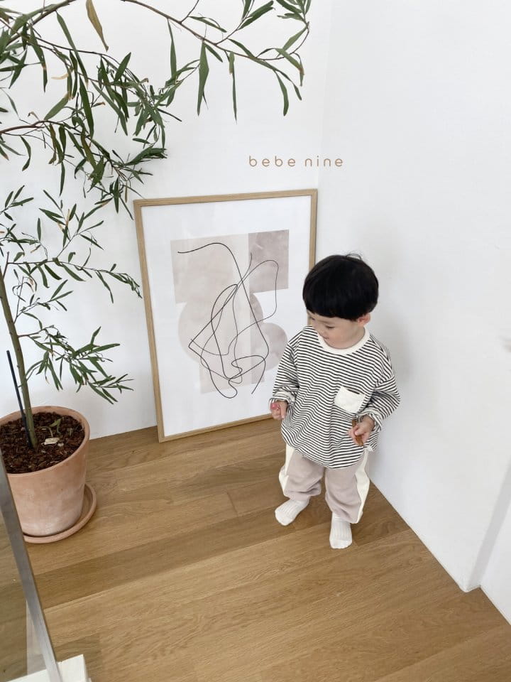 BEBE NINE - Korean Children Fashion - #Kfashion4kids - Pocket Stripes Tee - 9
