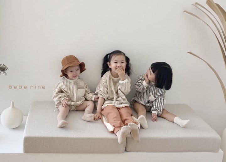 BEBE NINE - Korean Children Fashion - #Kfashion4kids - Pocket Stripes Bodysuit - 10