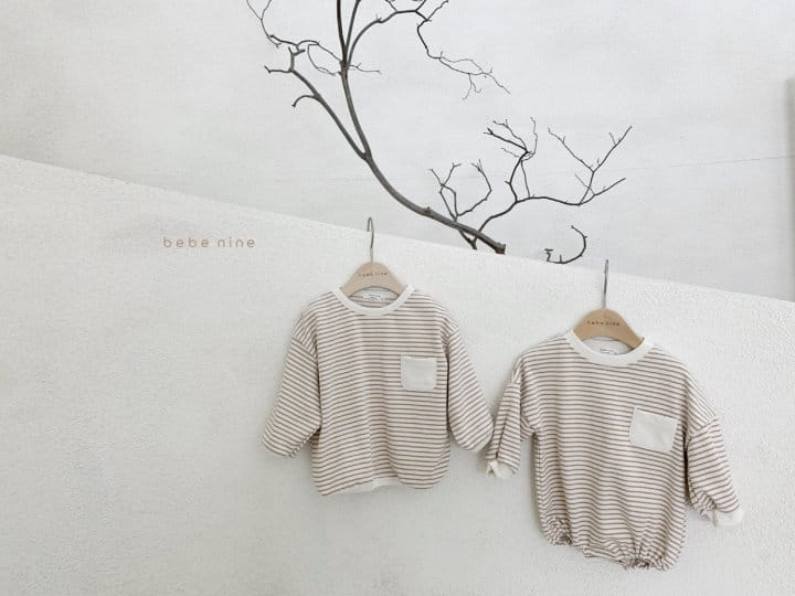 BEBE NINE - Korean Children Fashion - #Kfashion4kids - Pocket Stripes Bodysuit - 4