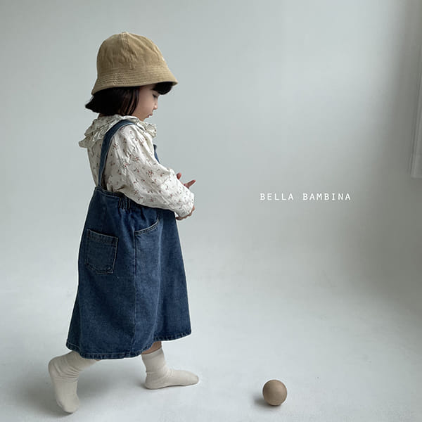 BELLA BAMBINA - Korean Children Fashion - #Kfashion4kids - Rose Denim Dungarees One-piece - 2