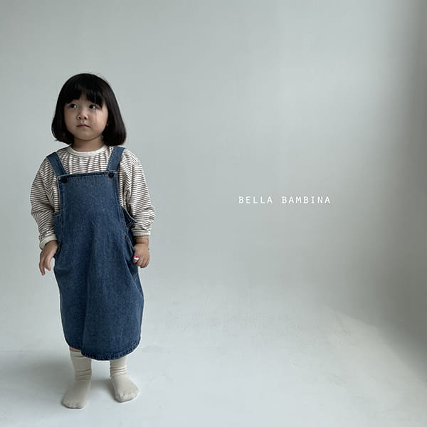 BELLA BAMBINA - Korean Children Fashion - #Kfashion4kids - Rose Denim Dungarees One-piece - 4