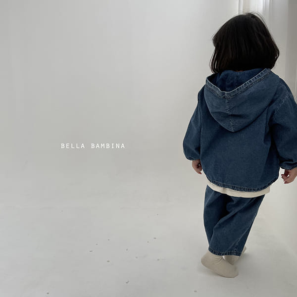 BELLA BAMBINA - Korean Children Fashion - #Kfashion4kids - Denim Denim Anorak Hoody Tee - 4