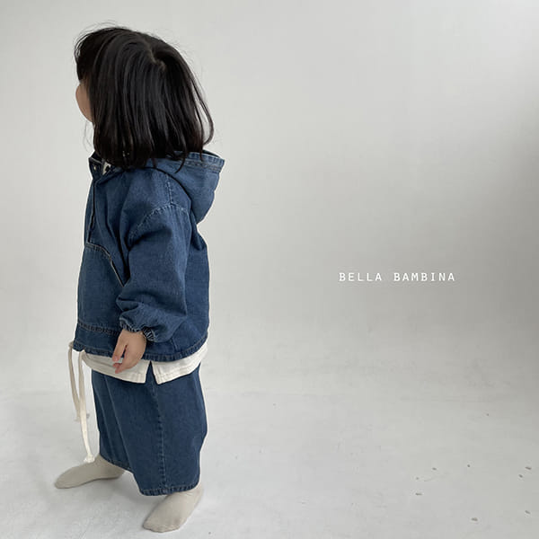BELLA BAMBINA - Korean Children Fashion - #Kfashion4kids - Denim Denim Anorak Hoody Tee - 7