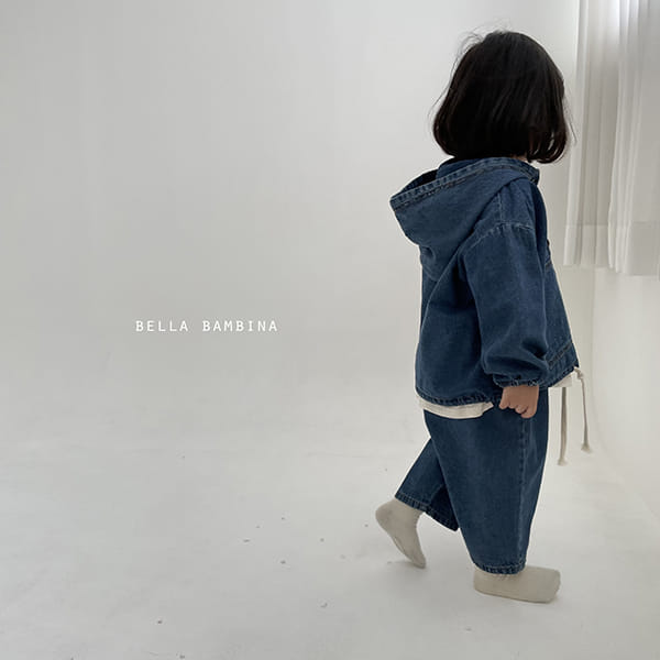 BELLA BAMBINA - Korean Children Fashion - #Kfashion4kids - Denim Denim Anorak Hoody Tee - 8