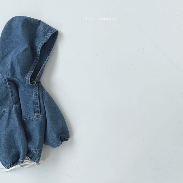 BELLA BAMBINA - Korean Children Fashion - #Kfashion4kids - Denim Anorak Hoody Bottom Set - 11