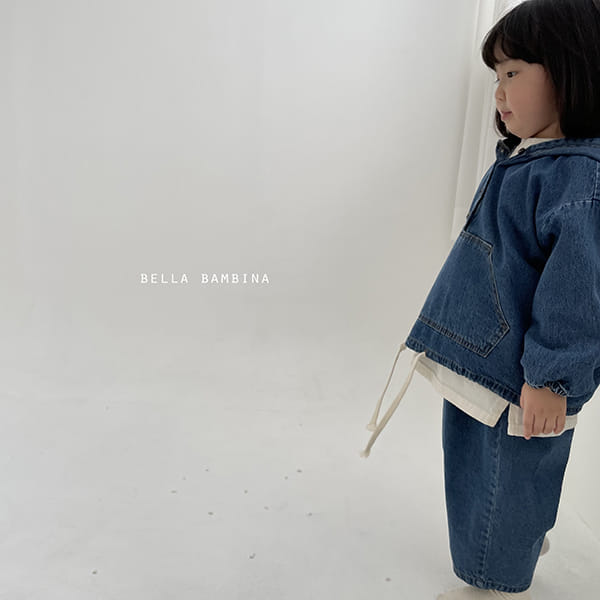 BELLA BAMBINA - Korean Children Fashion - #Kfashion4kids - Denim Anorak Hoody Bottom Set - 6
