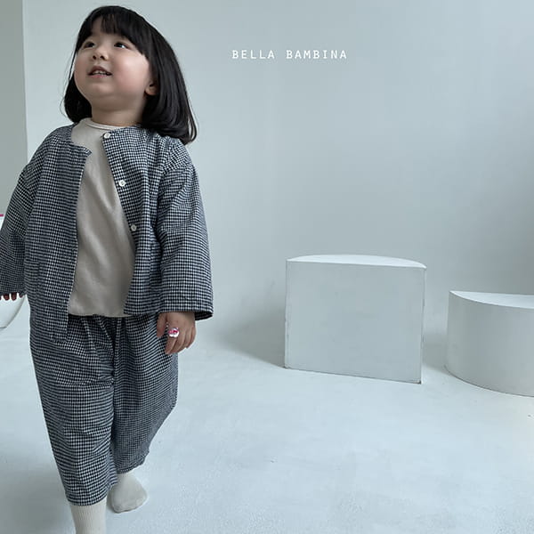 BELLA BAMBINA - Korean Children Fashion - #Kfashion4kids - Check Onui Top Bottom Set - 2