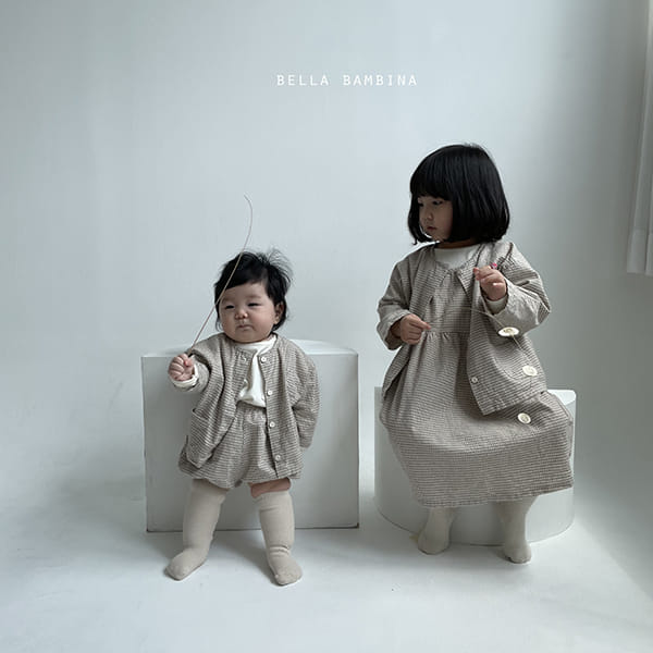 BELLA BAMBINA - Korean Children Fashion - #Kfashion4kids - Check Onui Top One-piece Set - 3