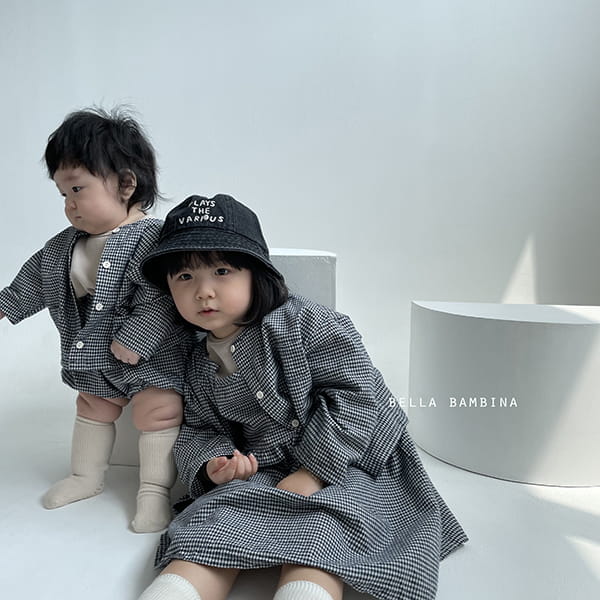 BELLA BAMBINA - Korean Children Fashion - #Kfashion4kids - Check Onui Top One-piece Set - 4